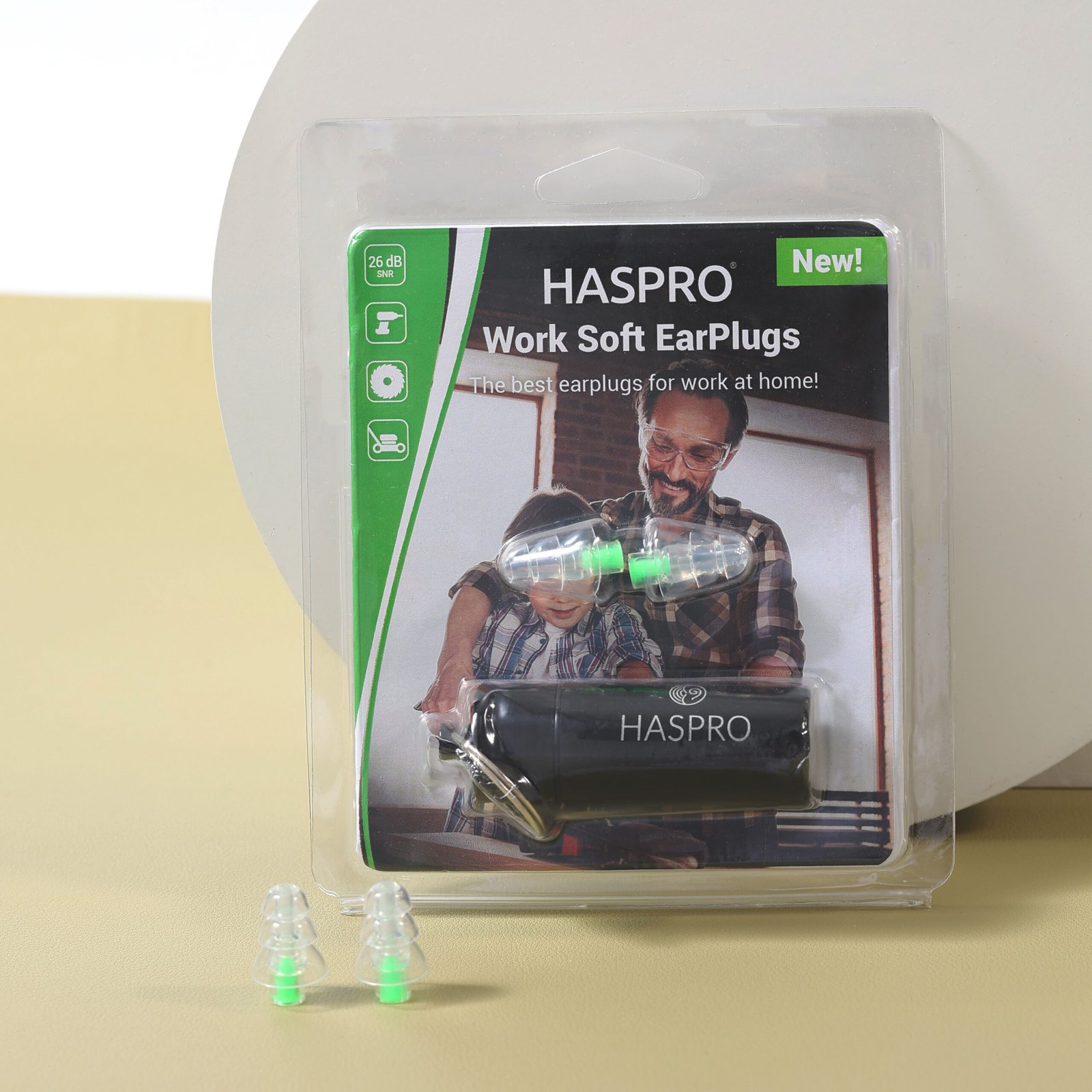 HASPRO Work Soft EarPlugs SNR 26 dB
