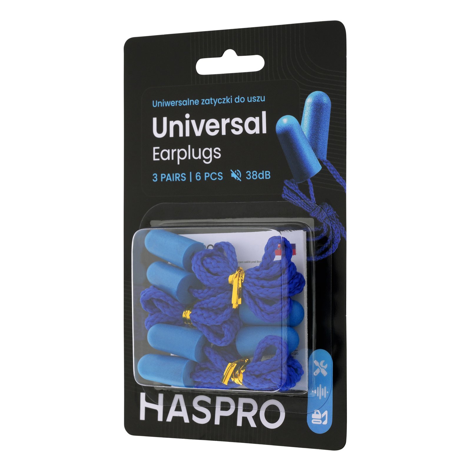 HASPRO Universal EarPlugs SNR 38 dB